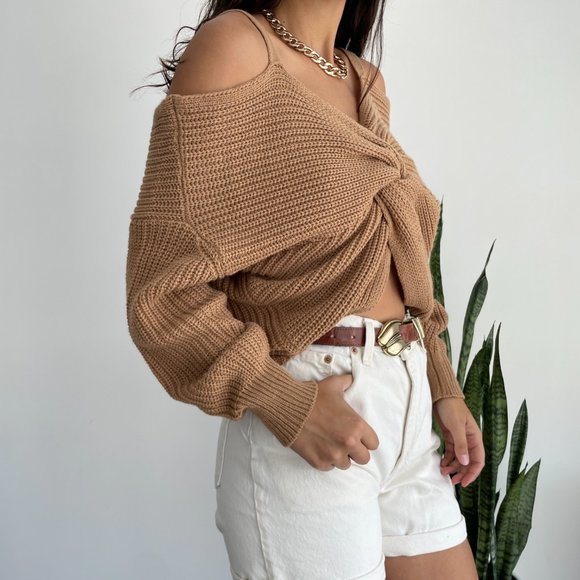 NWT Almost Famous reversible twist knit oversized sweater - Picture 4 of 8